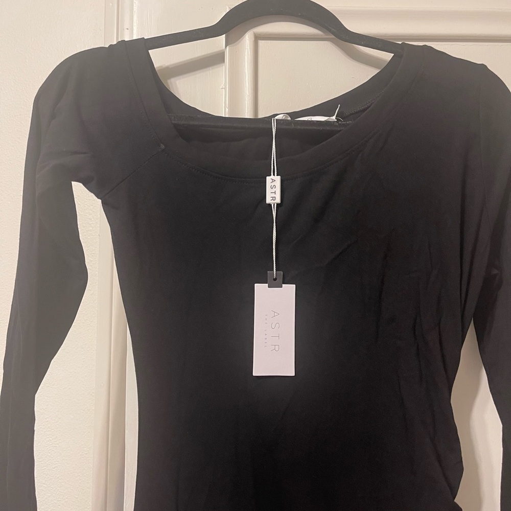 ASTR THE LABEL MELINA BLACK DRESS